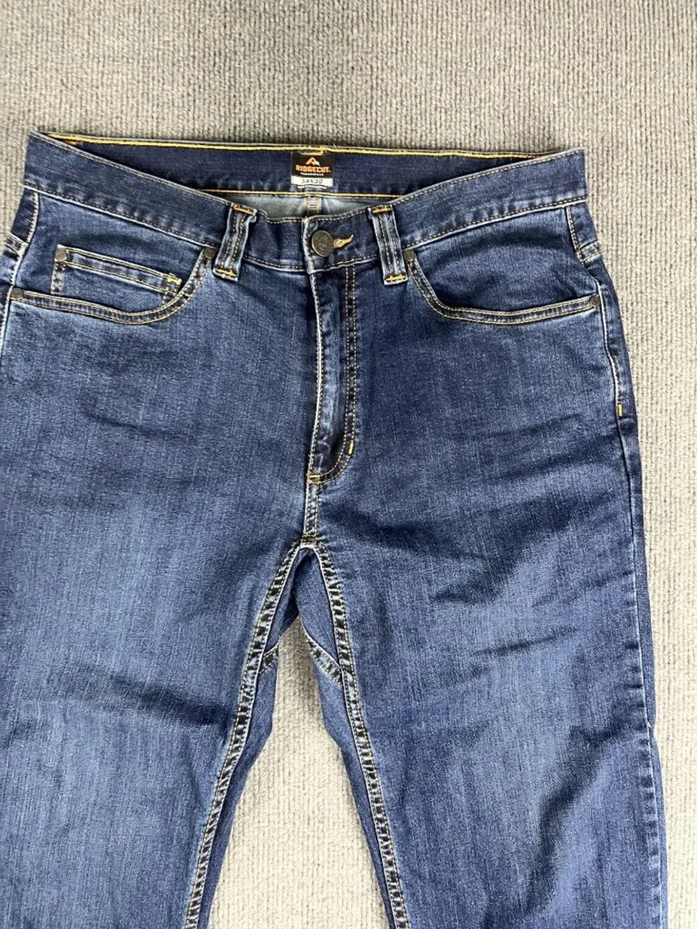 Ridgecut Mens Blue Straight Fit Jeans 34x30